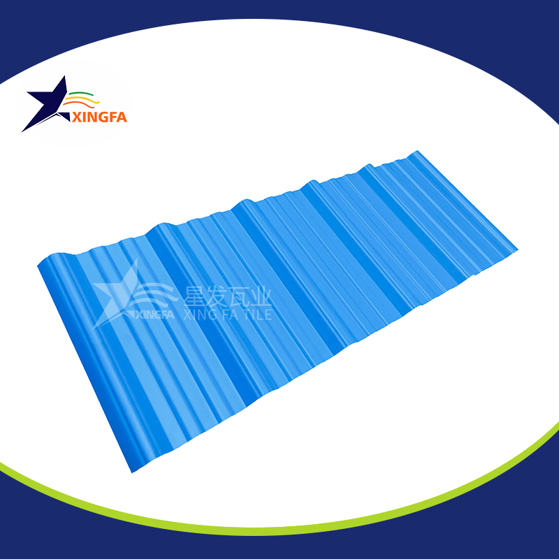 2.5mm加厚蓝色梯形pvc复合隔热瓦 适用于大型水产养殖业厂房房顶用 pvc材质塑料防火厂房瓦 PVC瓦景德镇厂家出售